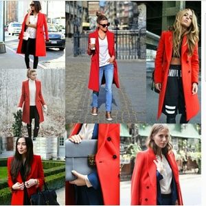Zara Red wool coat